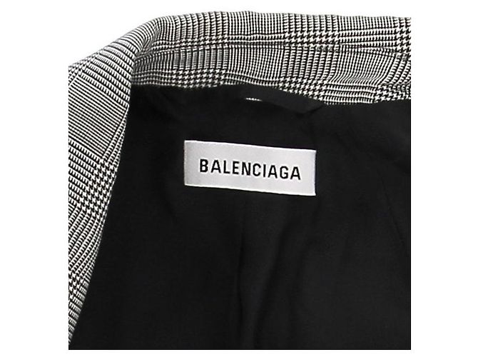 Balenciaga Hourglass Wollblazer schwarz weiß - Ansicht 5
