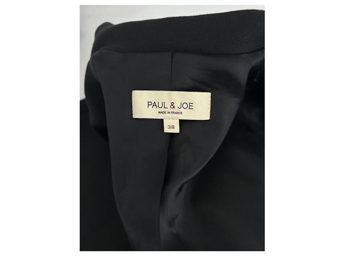 Paul & Joe Schwarzer Mantel Größe 38 - Ansicht 5
