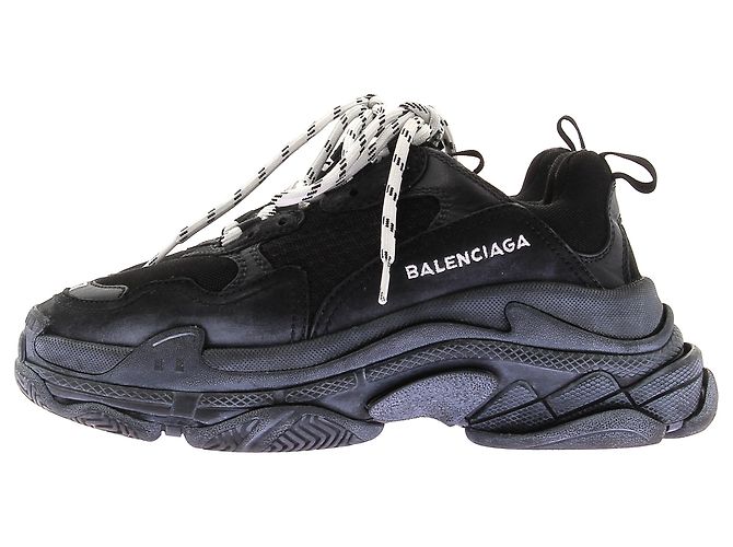 Balenciaga Sneaker nere "Triple S" Nero - vista 3