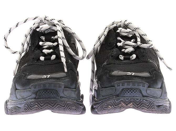 Balenciaga Sneaker nere "Triple S" Nero - vista 4