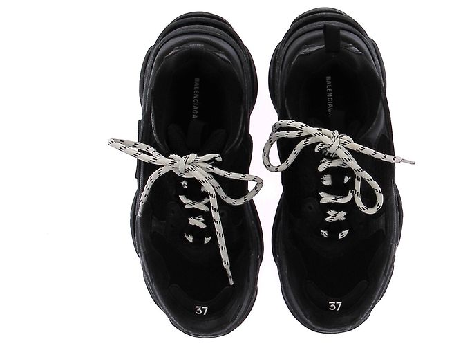 Balenciaga Sneaker nere "Triple S" Nero - vista 6
