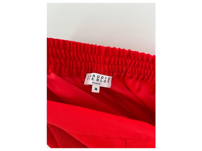 Pantalones rojos Claudie Pierlot con rayas blancas Roja - vista 3