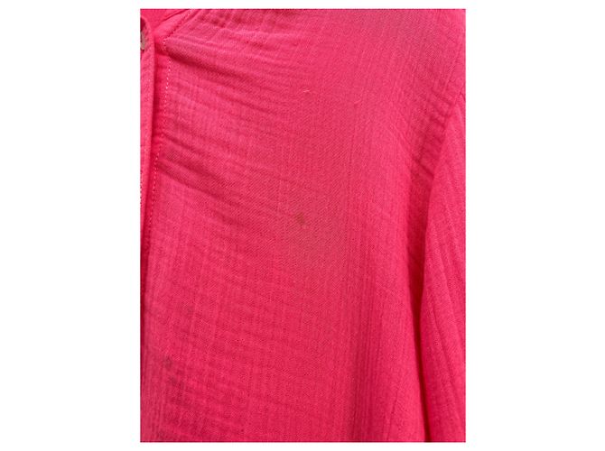 Autre Marque Blusa ANIM rosa fucsia de algodón - vista 3