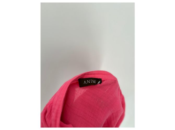 Autre Marque Blusa ANIM rosa fucsia de algodón - vista 5