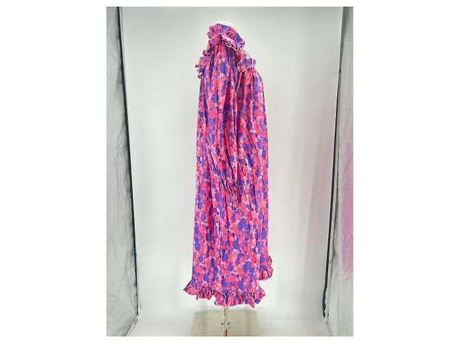 Autre Marque Abito HELMSTEDT Stampato Maniche Lunghe Rosa Viola Cotone Porpora - vista 3
