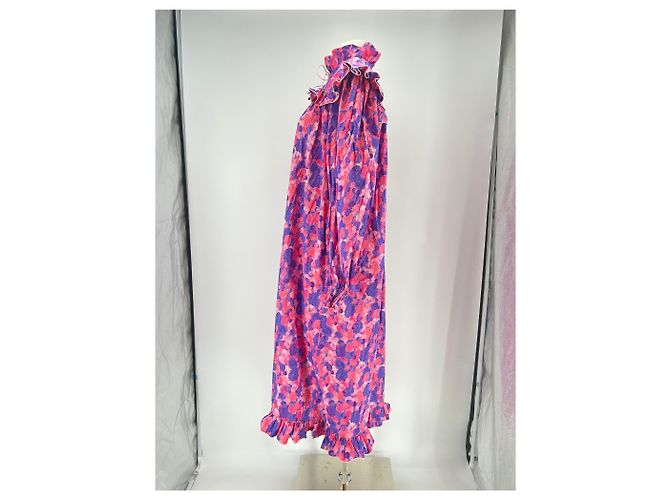 Autre Marque Abito HELMSTEDT Stampato Maniche Lunghe Rosa Viola Cotone Porpora - vista 4