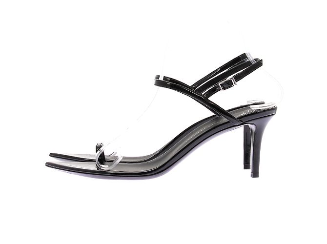 Giuseppe Zanotti Sandali in pelle verniciata nera Nero - vista 3