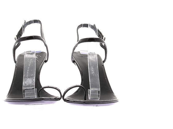 Giuseppe Zanotti Sandali in pelle verniciata nera Nero - vista 4