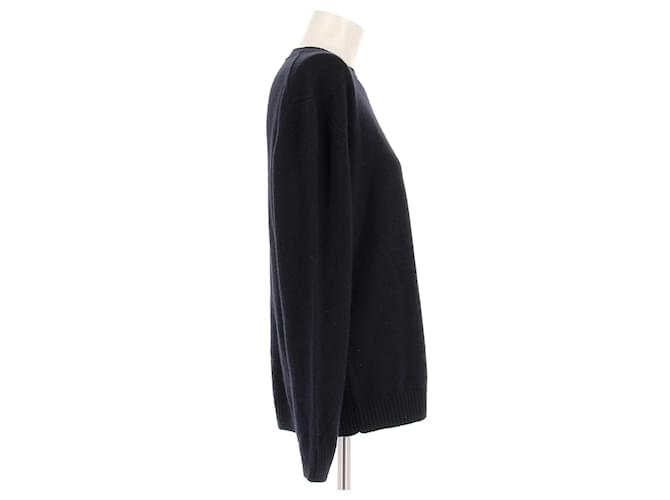 Autre Marque Pullover aus marineblauem Kaschmir - Ansicht 3