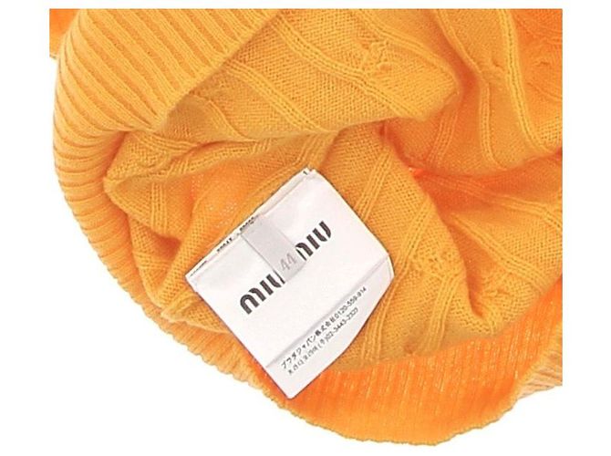 Top sin mangas de cachemira amarillo Miu Miu - vista 6