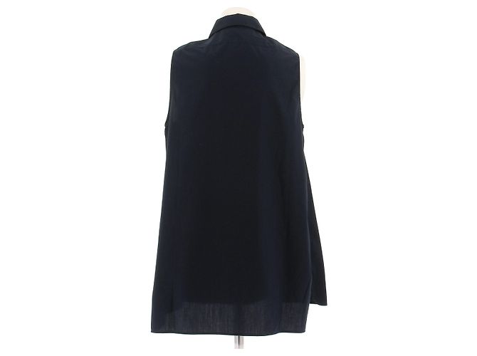 Acne Studios sleeveless shirt navy blue cotton - view 2