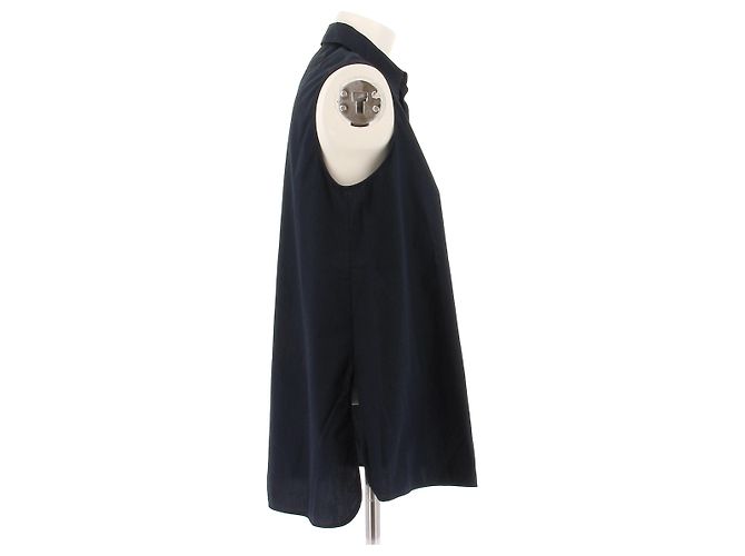 Acne Studios sleeveless shirt navy blue cotton - view 3