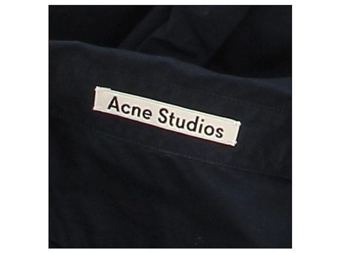 Acne Studios sleeveless shirt navy blue cotton - view 5
