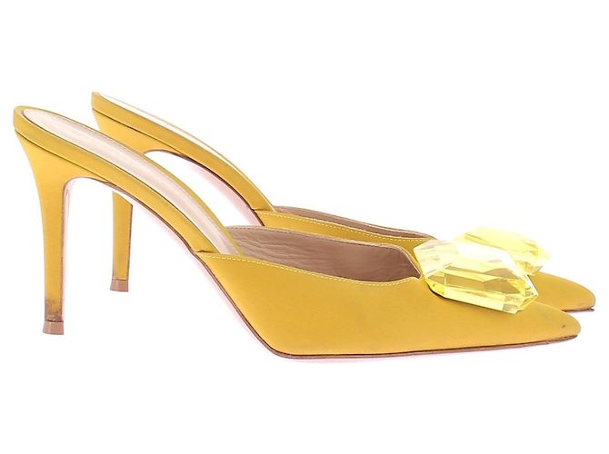 Gianvito Rossi Absatzmules "Jaipur" Gelb - Ansicht 2