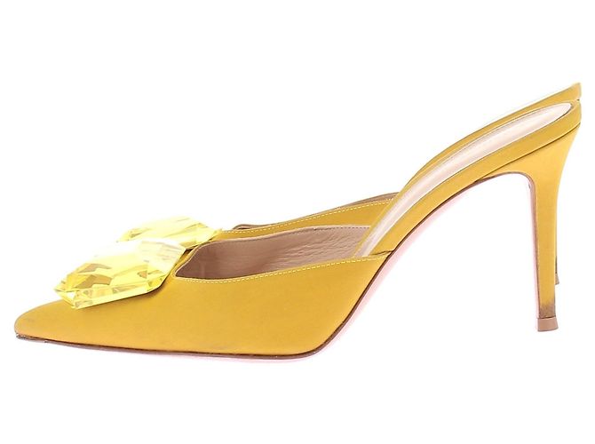 Gianvito Rossi Absatzmules "Jaipur" Gelb - Ansicht 3