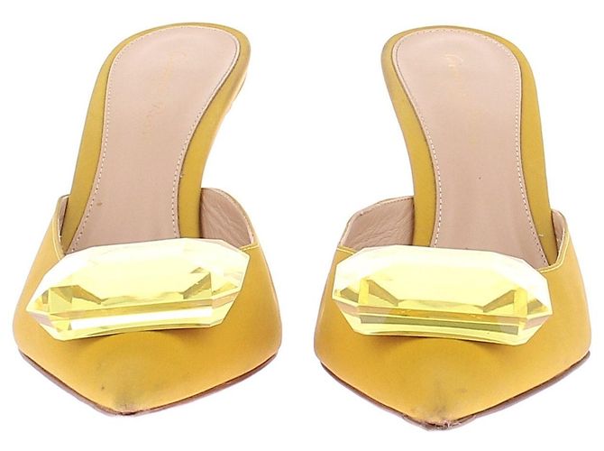 Gianvito Rossi Absatzmules "Jaipur" Gelb - Ansicht 4