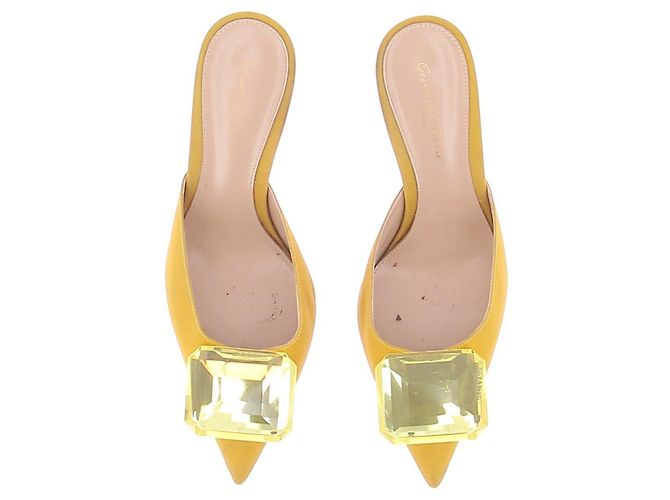 Gianvito Rossi Absatzmules "Jaipur" Gelb - Ansicht 6