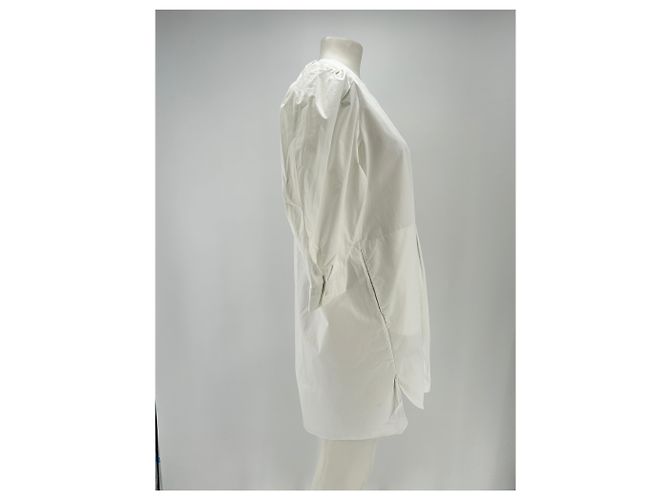 Isabel Marant Vestido blanco con mangas abullonadas - vista 3