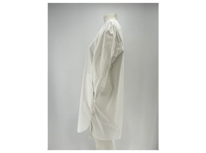 Isabel Marant Vestido blanco con mangas abullonadas - vista 4