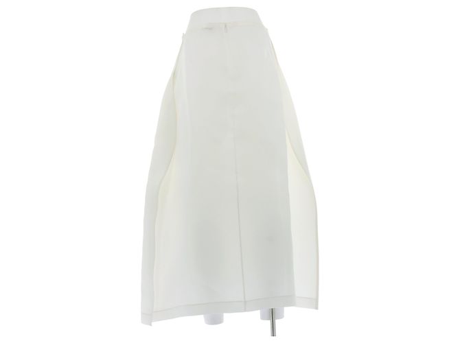 Falda larga de seda blanca Mila Khaite Blanco - vista 2