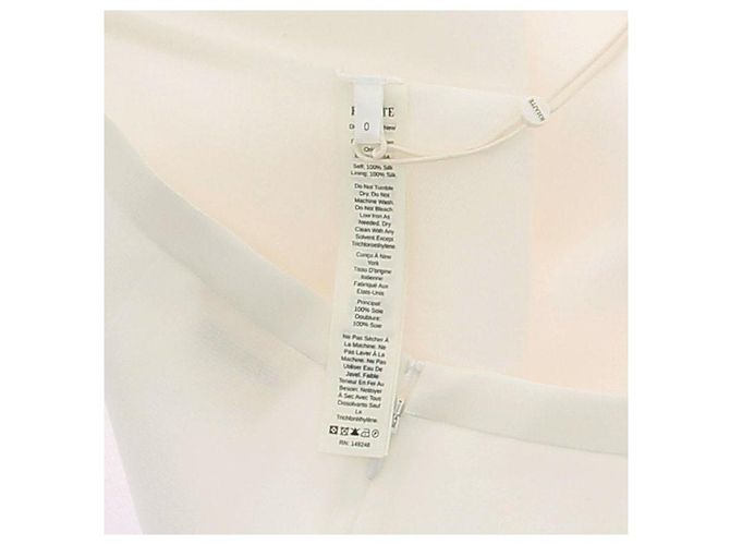 Falda larga de seda blanca Mila Khaite Blanco - vista 6