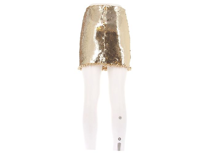 Falda Paco Rabanne de Lentejuelas Doradas Dorado - vista 2