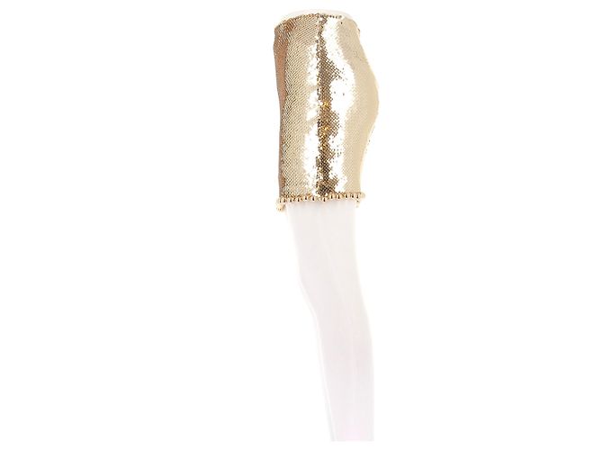 Falda Paco Rabanne de Lentejuelas Doradas Dorado - vista 4