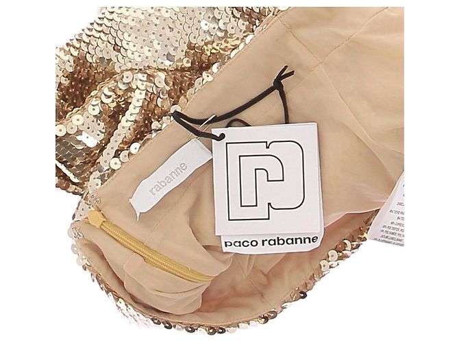Falda Paco Rabanne de Lentejuelas Doradas Dorado - vista 5