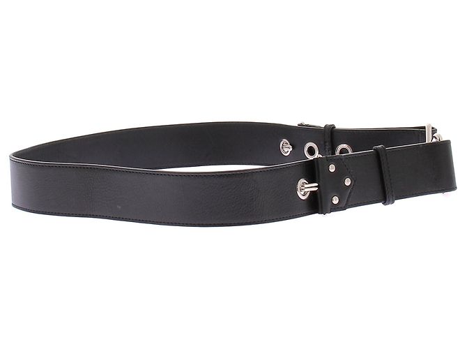 Yves Saint Laurent Cintura in pelle nera Nero - vista 4