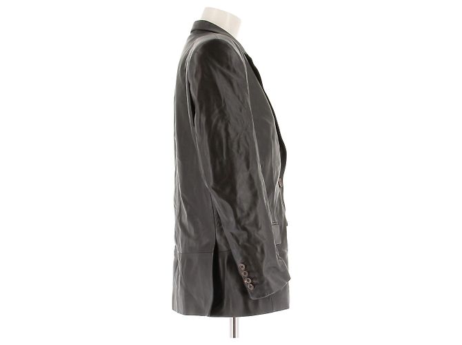 Magda Butrym Lederblazer Schwarz - Ansicht 3