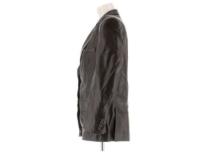 Magda Butrym Lederblazer Schwarz - Ansicht 4