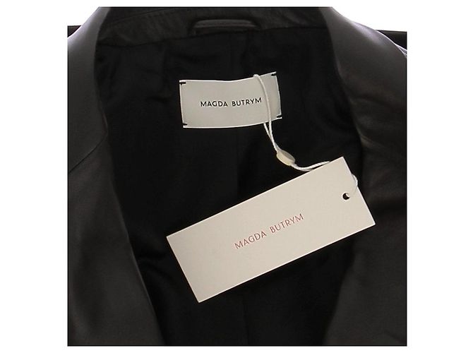 Magda Butrym Lederblazer Schwarz - Ansicht 5