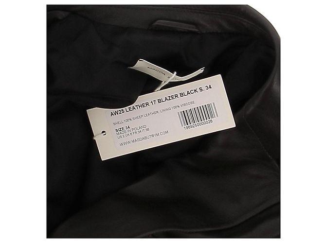 Magda Butrym Lederblazer Schwarz - Ansicht 6
