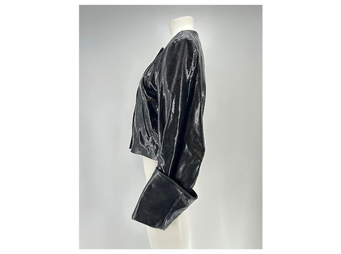 Autre Marque Lederjacke "Gabrielle" Schwarz - Ansicht 4