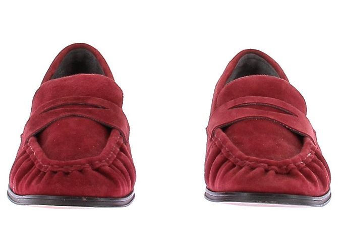 J.Crew Slipper aus rotem Wildleder mit Raffung Größe 7 - Ansicht 4