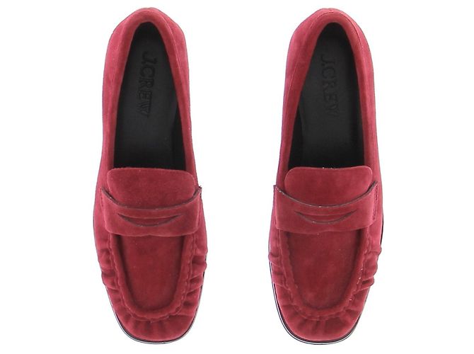 J.Crew Slipper aus rotem Wildleder mit Raffung Größe 7 - Ansicht 6