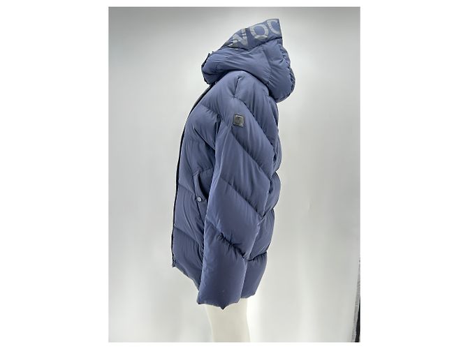 Jaqueta acolchoada com capuz Woolrich azul marinho - vista 4