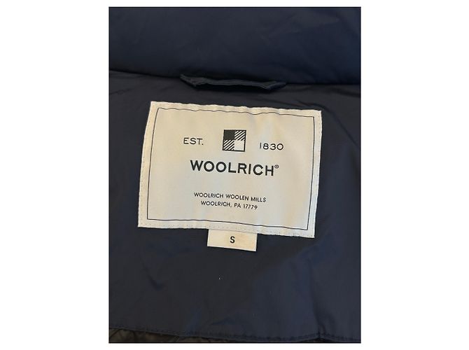 Jaqueta acolchoada com capuz Woolrich azul marinho - vista 5