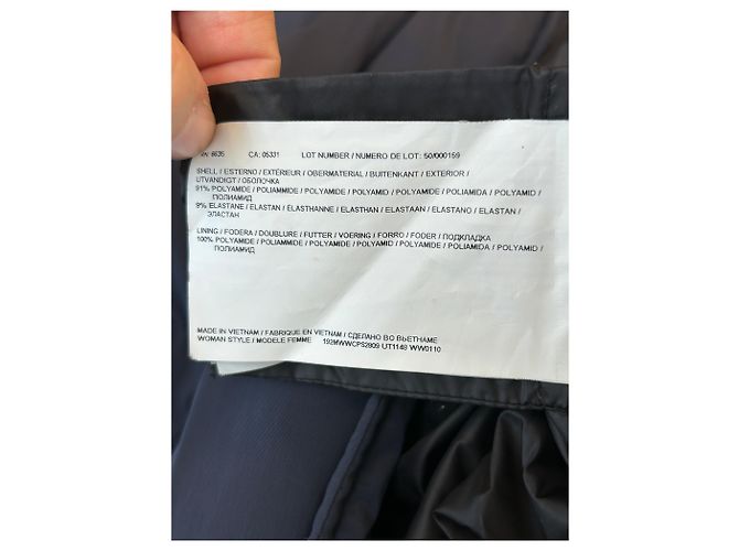 Jaqueta acolchoada com capuz Woolrich azul marinho - vista 6