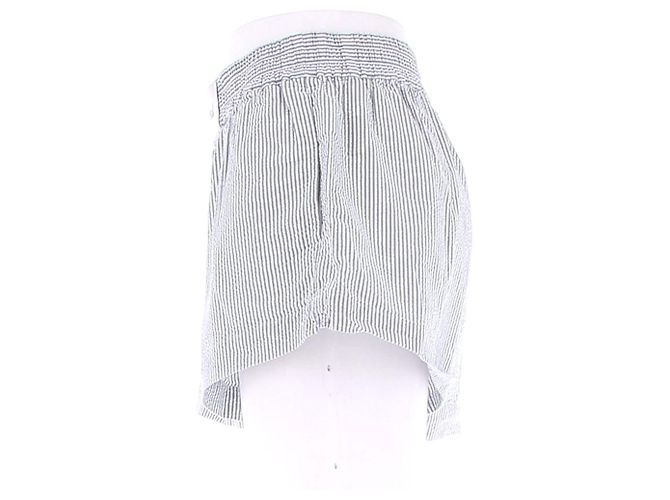 Autre Marque Short KITH à rayures bleu et blanc en coton - vue 4
