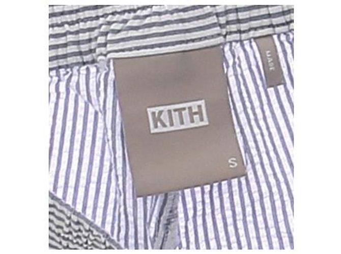 Autre Marque Short KITH à rayures bleu et blanc en coton - vue 5