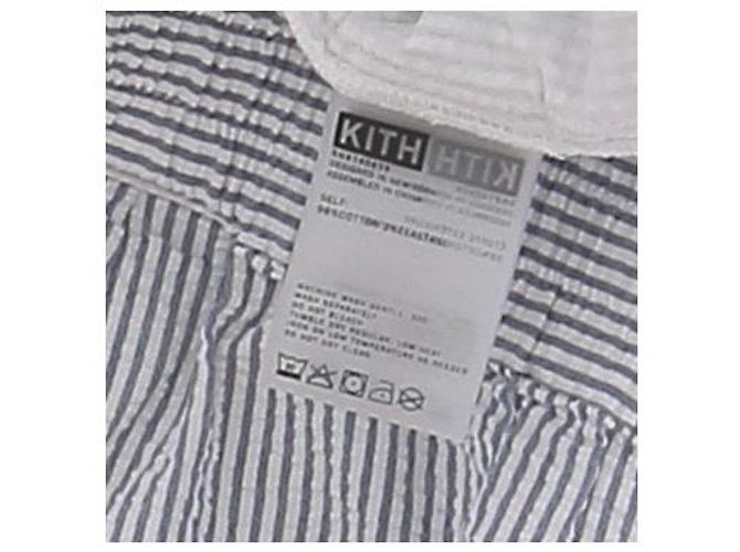 Autre Marque Short KITH à rayures bleu et blanc en coton - vue 6