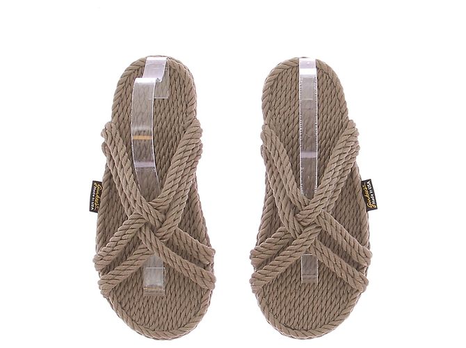 Autre Marque Sandali piatti in rafia marrone GURKEES - vista 6