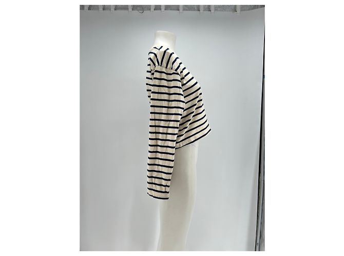 T-shirt a righe a maniche lunghe SéZane Blu Navy e Bianco - vista 3