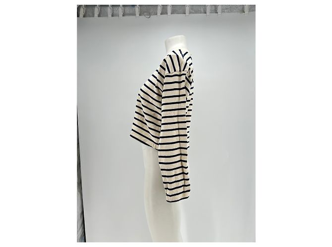 T-shirt a righe a maniche lunghe SéZane Blu Navy e Bianco - vista 4