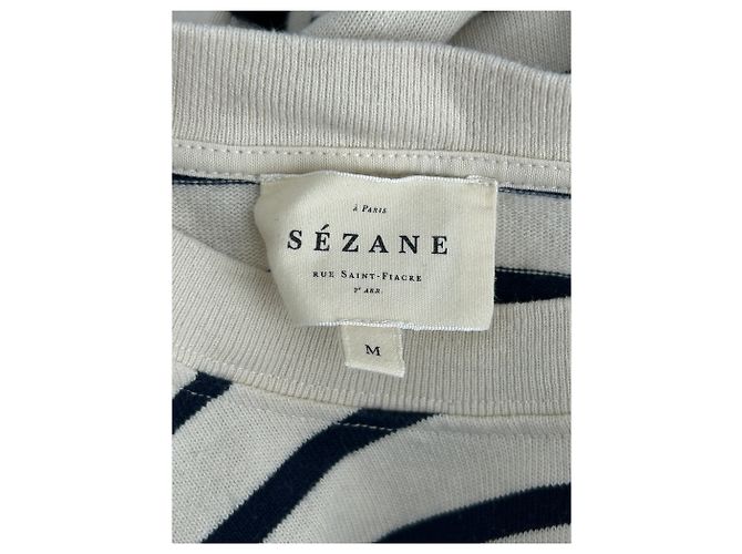 T-shirt a righe a maniche lunghe SéZane Blu Navy e Bianco - vista 5