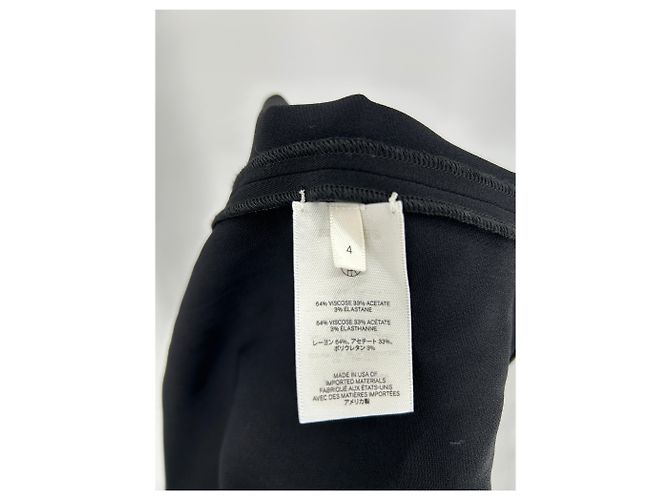 The Row Schwarzes langes Viscose Kleid mit langen Ärmeln - Ansicht 6