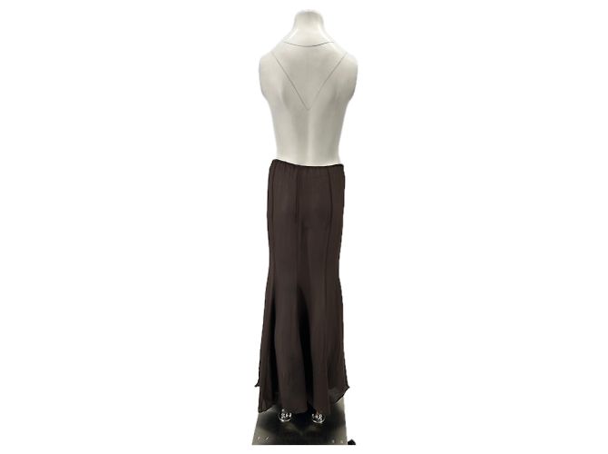 Autre Marque Falda marrón de viscosa MANGO X SUPRIYA LELE Castaño - vista 2