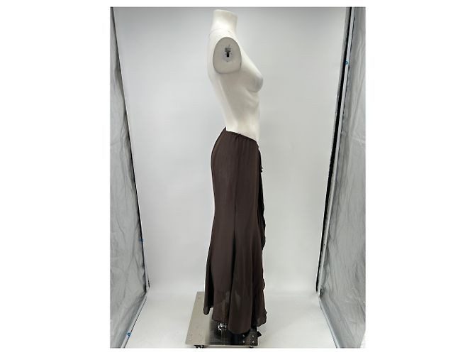 Autre Marque Falda marrón de viscosa MANGO X SUPRIYA LELE Castaño - vista 3