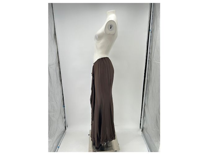 Autre Marque Falda marrón de viscosa MANGO X SUPRIYA LELE Castaño - vista 4
